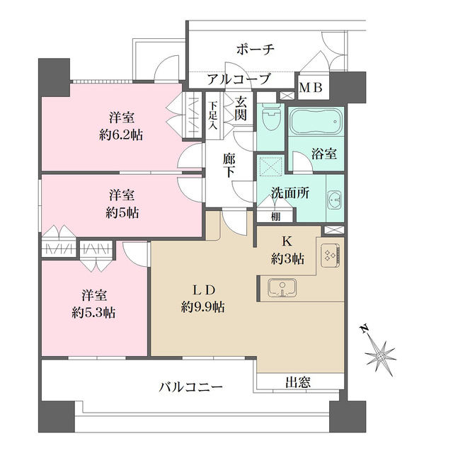 藤和幟町公園ホームズの間取図