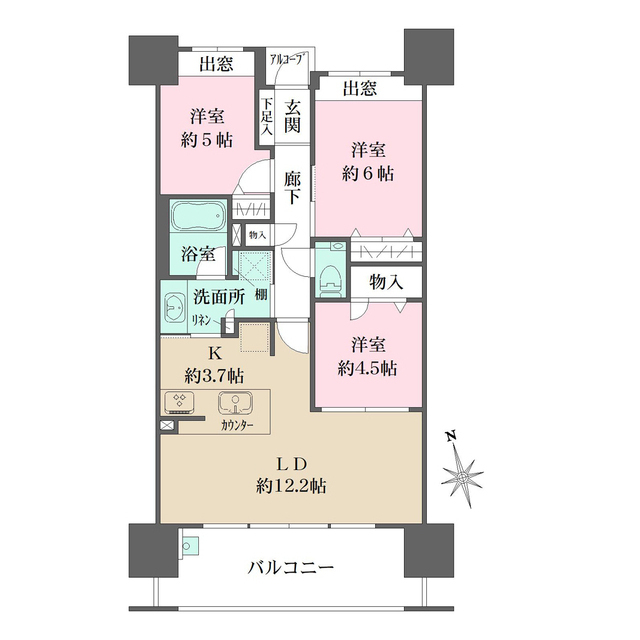 ディアメゾン十日市町の間取図
