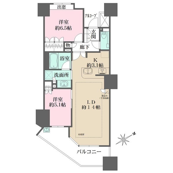 ザ・パークハウス広島駅前通りの間取図