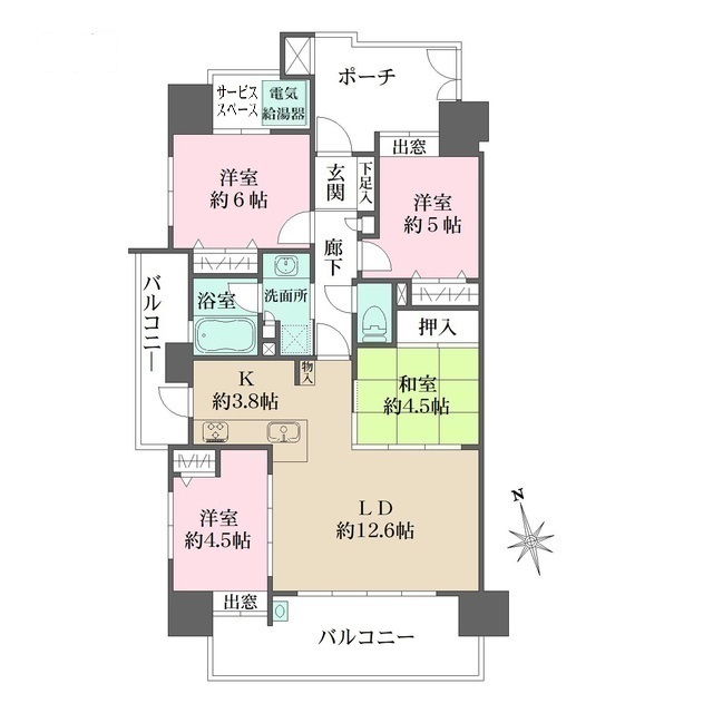 ザ・パークハウス舟入川口の間取図