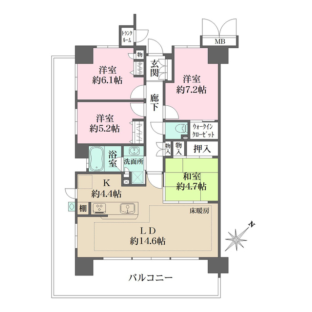 ザ・レジデンス廿日市駅前の間取図