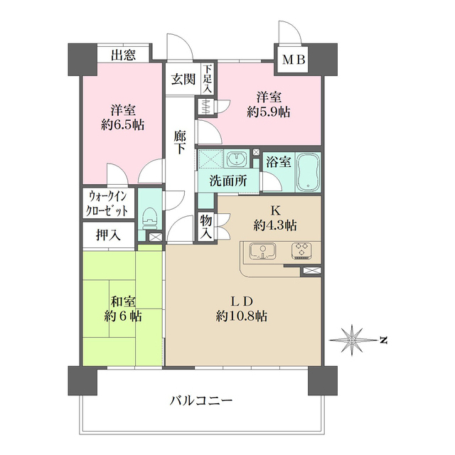 ナタリーマリナタウンイーストブリッジ弐番館の間取図