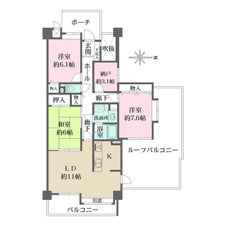 ヒューマンズプラザ青崎376の間取図