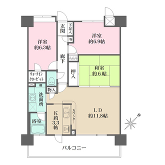ナタリーマリナタウンウエストデッキの間取図
