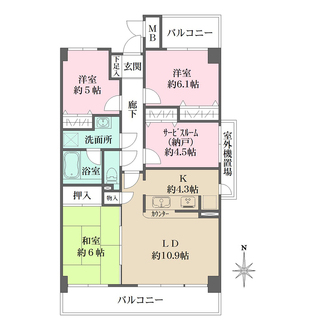 コアシティ翠町の間取図
