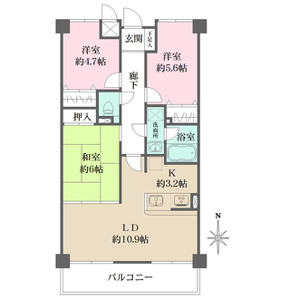 コアシティ翠町の間取図