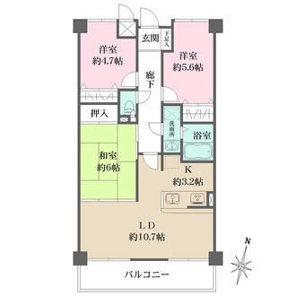 コアシティ翠町の間取図