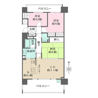 パークハウス長束リバーフロントの間取図
