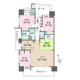 ザ・パークハウス舟入川口の間取図