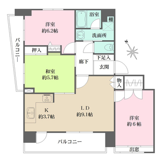 エーデル己斐本町の間取図