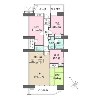 ファミールリバーガーデン五日市駅前の間取図