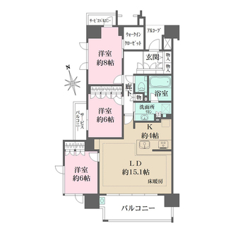 グラディス幟町レジデンスの間取図