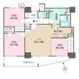 シティトリエ京橋の間取図