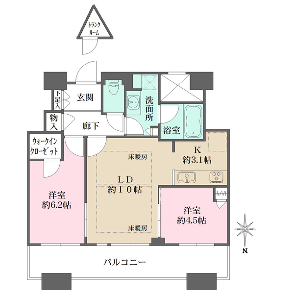 センターマークスタワーの間取図