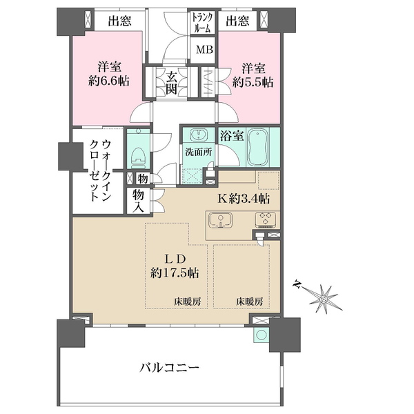 ネクサス薬院の間取図