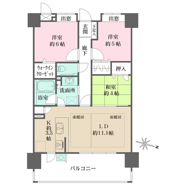 グランドパレス藤崎の間取図