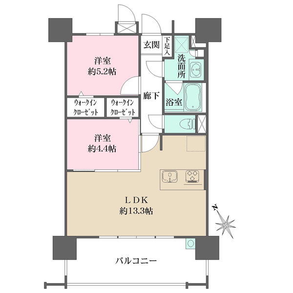 デュ・レジア平尾プレミアムの間取図