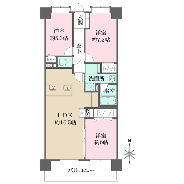パークハウス姪浜駅前の間取図