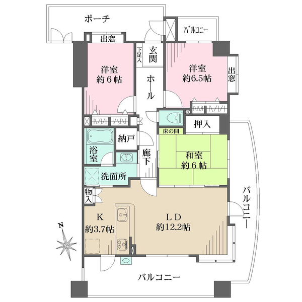 リバーパレス室見の間取図