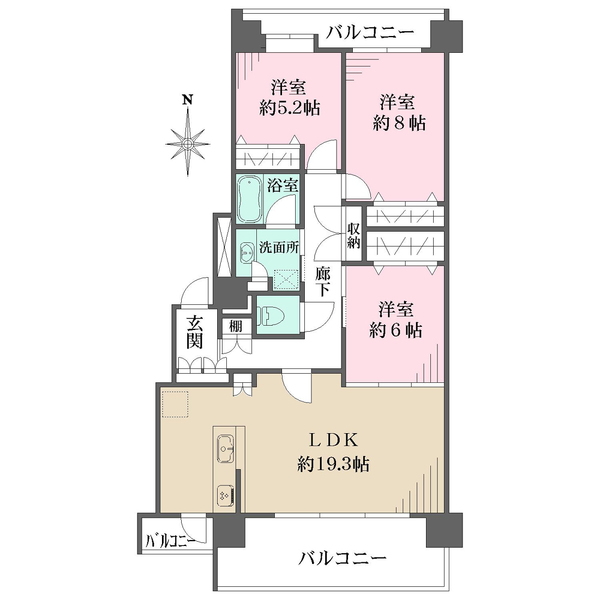百道浜パークハウスの間取図