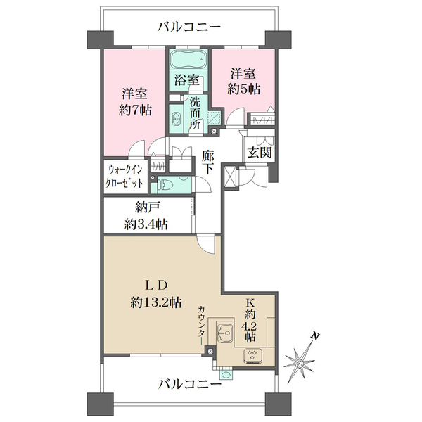 パークテラス西新オーゼの間取図