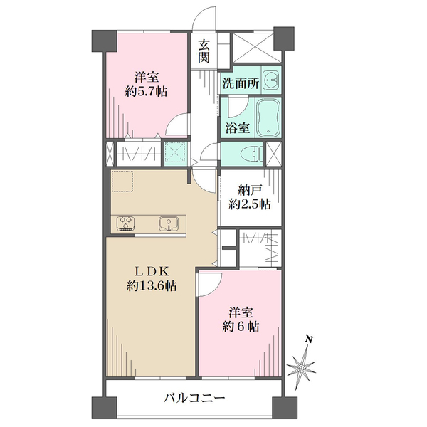藤和薬院コープの間取図
