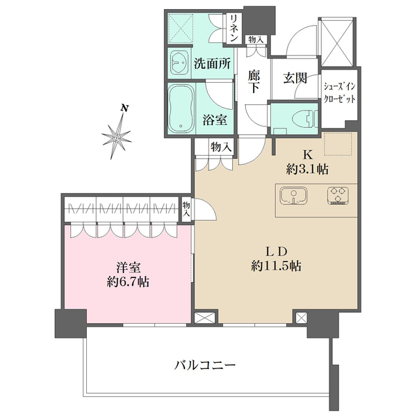プレミスト天神赤坂タワーの間取図
