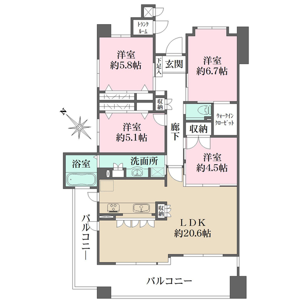 MJR香住ヶ丘海岸通りの間取図
