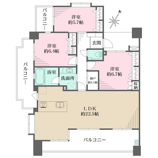 ロイヤルマンション大濠セーヌの間取図