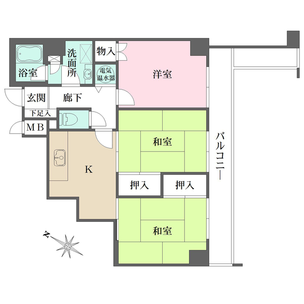 ライオンズマンション高宮第６の間取図