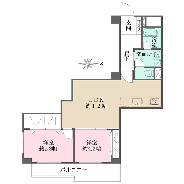 藤和城西コープの間取図