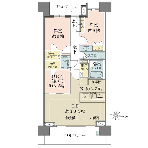 ザ・パークハウス桜坂サンリヤンの間取図