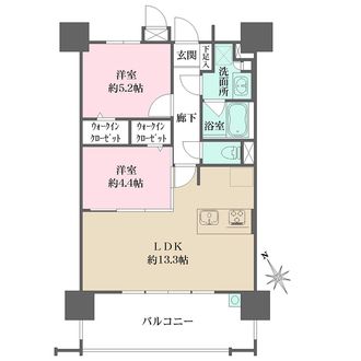 デュ・レジア平尾プレミアムの間取図