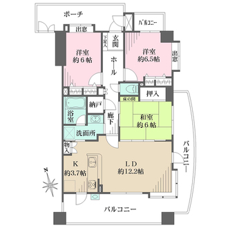 リバーパレス室見の間取図