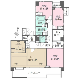 パークレオ大濠の間取図
