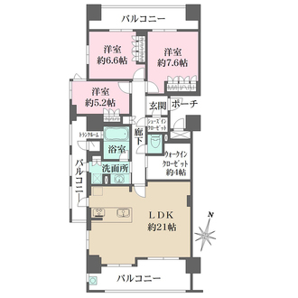 レジデンス百道の間取図