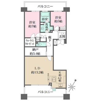 パークテラス西新オーゼの間取図
