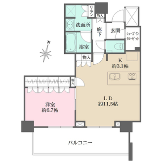 プレミスト天神赤坂タワーの間取図