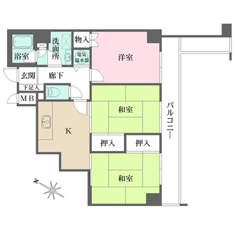 ライオンズマンション高宮第６の間取図