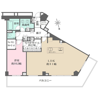 ザ・パークハウス福岡タワーズ　WESTの間取図
