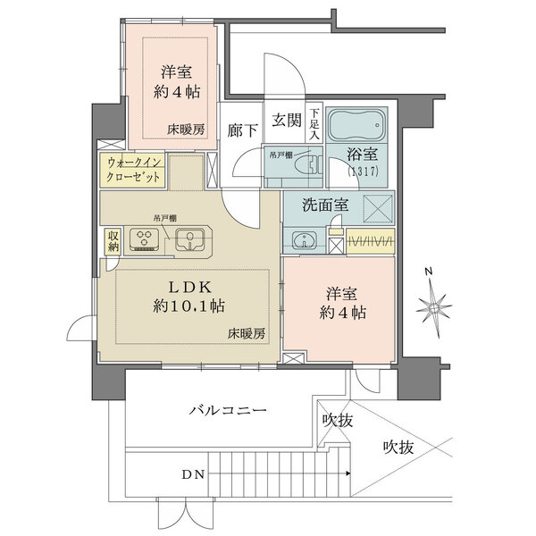 ピアース四谷Hillsの間取図
