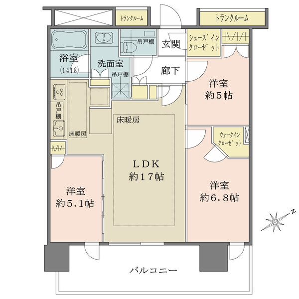 ワテラス・タワーレジデンスの間取図