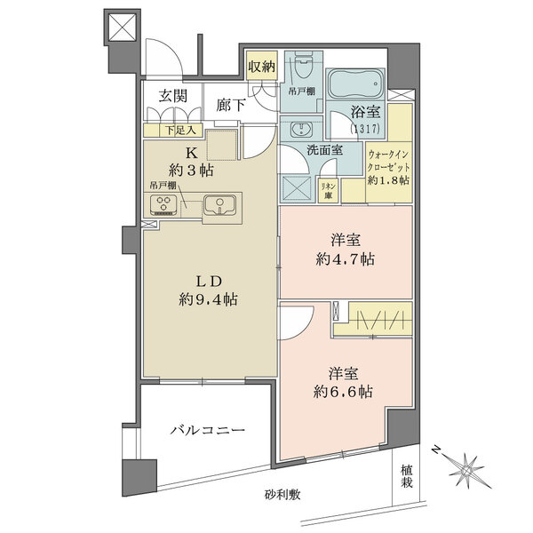 グローリオ文京茗荷谷の間取図