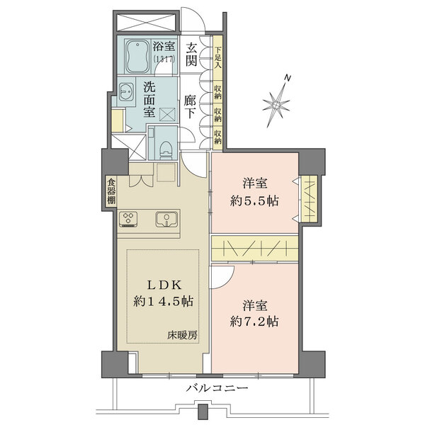 アトラスタワー小石川の間取図