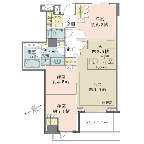 パークハウス駒込染井の間取図