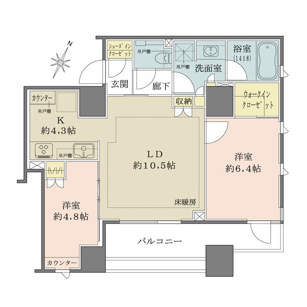 アトラス文京小石川の間取図