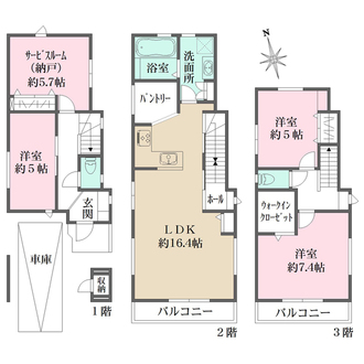 D号棟の間取図