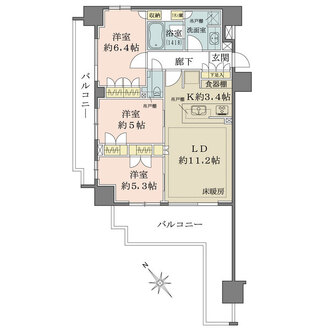 小石川アインスの間取図