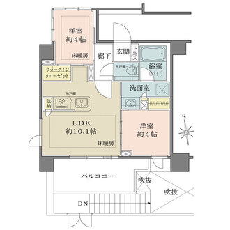 ピアース四谷Hillsの間取図