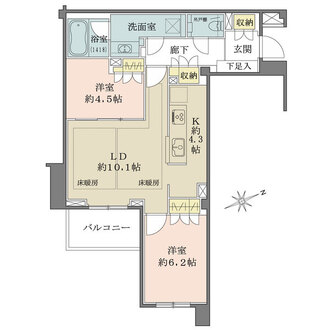 プラウド駒込ディアージュの間取図